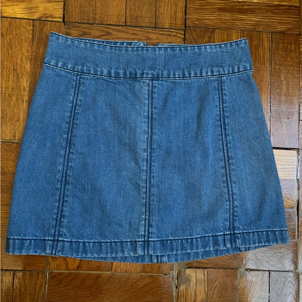 Free People denim mini skirt